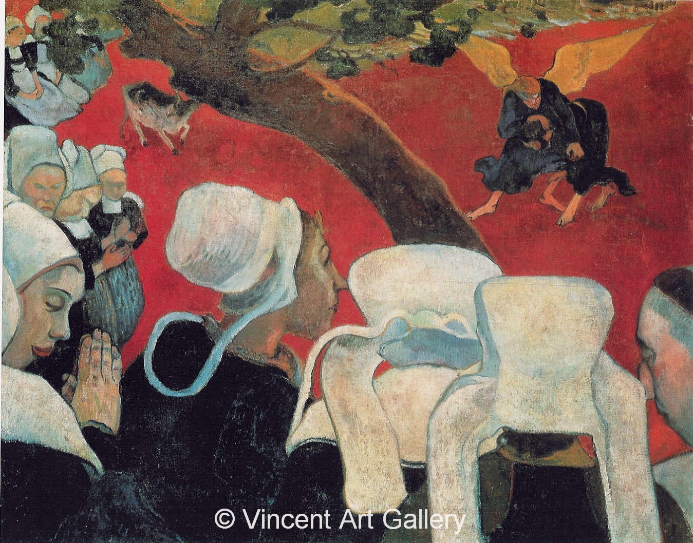 A3599, GAUGUIN, Vision after the Sermon, Jacob Wrestling with the Angel